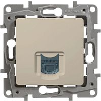 Розетка компьютерная без рамки Legrand Etika 1-м. RJ45 5e слоновая кость  картинка